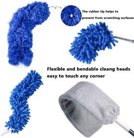 img 1 attached to 🧹 Cytheria Microfiber Duster Set: Extendable Feather Duster, 3 Heads, Mini-Duster - Perfect for Cleaning Dust, Cobwebs, Cars, Beds, and More