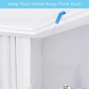 img 2 attached to 🧹 Cytheria Microfiber Duster Set: Extendable Feather Duster, 3 Heads, Mini-Duster - Perfect for Cleaning Dust, Cobwebs, Cars, Beds, and More