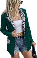 🐆 angashion womens casual snakeskin leopard suiting & blazers in women's clothing logo
