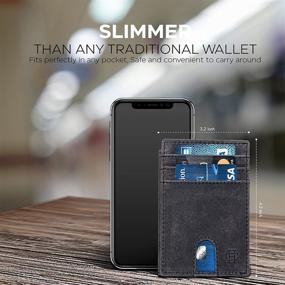 img 1 attached to 👝 Men's Leather Pocket Wallet - Sleek Minimalist Holder for Essential Accessories