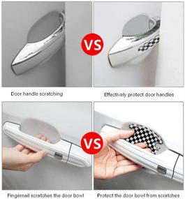 img 1 attached to YA 3D Car Door Handle Door Bowl Scratch Sticker Guard Protector Safety Warning Reflective Paint Stickers Anti-Collision Body Carbon Fiber Strips Cover Guard For Car Decoration Accessories (White)