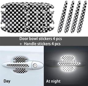 img 4 attached to YA 3D Car Door Handle Door Bowl Scratch Sticker Guard Protector Safety Warning Reflective Paint Stickers Anti-Collision Body Carbon Fiber Strips Cover Guard For Car Decoration Accessories (White)