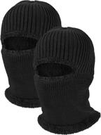 pieces knitted balaclava windproof outdoor logo