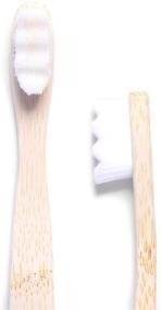 img 3 attached to 🦷 Organic Bamboo Toothbrush Set (2-Pack) – BPA-Free Soft Bristles for Sensitive Gums – Suitable for Kids and Adults – White, Adult