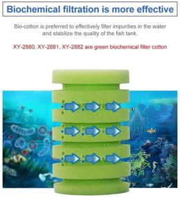 img 2 attached to 🐠 Enhanced UPETTOOLS Biochemical Sponge Filter for Aquariums, Whisper Quiet Aquarium Air Pump Bio Sponge Fish Tank Foam Filter with 4/2 Bonus Sponges and 4/2 Bags of Bio Ceramic Media Balls