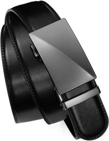 img 1 attached to 👔 Stylish and Durable Leather Ratchet Click Buckle: The Perfect Adjustable Men's Accessory for Belts