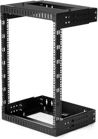 img 4 attached to 🔌 StarTech.com 15U 19" Wall Mount Network Rack: Adjustable Depth 12-20", Open Frame Server Room Rack with Cage Nuts & Screws (RK15WALLOA)