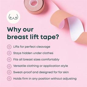 img 2 attached to 👙 Revolutionary Breast Lift Tape: Contour Lift & Fashion with Boobytape Bra Alternative – Perfect Body Tape for Lift, Push-up & Comfort in All Dress Types, Waterproof & Sweat-proof, Invisible Under Clothing