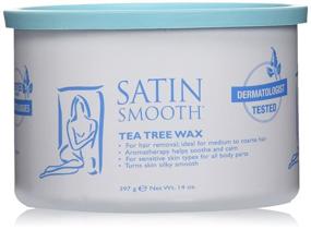 img 1 attached to Satin Smooth TEA TREE WAX 14 oz: Natural Hair Removal Solution with Soothing Benefits