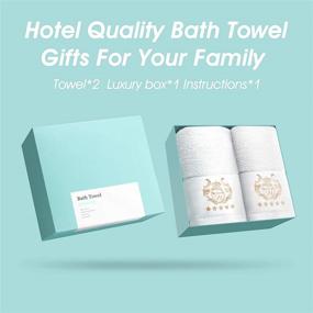 img 1 attached to 🛀 Highly Absorbent 2-Piece 100% Cotton Bath Towels – Luxurious 27"x54" Large Size, White Spa Towels for Bathroom – Premium Quality, Super Soft & Perfect for Daily Use