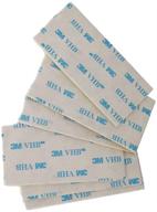 🔒 pack of 6 - vhb adhesive double-sided rectangular pads | high bond glue replacement kit | 1.5 x 3 inch logo