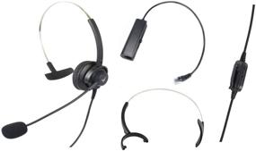 img 2 attached to 🎧 WirelessFinest Adjustable Volume and Mute Control IP Telephone Headset Headphones Replacement for Cisco 7931, 7940, 7960, 7970, 7962, 7975, 7961, 7971, 7960 M12 M22 and All Series