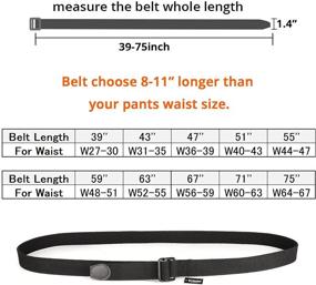 img 1 attached to Drizzte Double Canvas Belts Black
