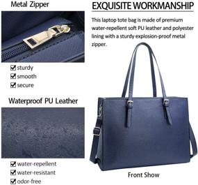 img 3 attached to Laptop Bag For Women Waterproof Lightweight Leather 15 Laptop Accessories