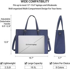 img 2 attached to Laptop Bag For Women Waterproof Lightweight Leather 15 Laptop Accessories