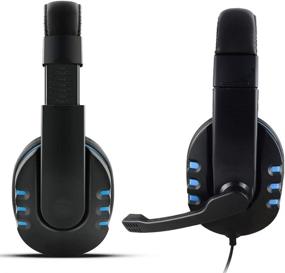 img 3 attached to 🎧 DaKuan 3.5mm Gaming Headset Over Ear with Mic, Volume Control | Compatible with Laptop, PC, PS4, Xbox One Controller | Bonus: Extra 3.5mm Adapter | Noise Isolating Headphone