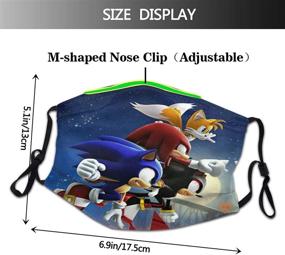 img 3 attached to 🦔 2-Pack Reusable Face Cover Dustproof Mask for Boys and Girls - Sonic The Hedgehog Kids