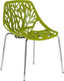 img 4 attached to Poly Birds Dining Chair Green