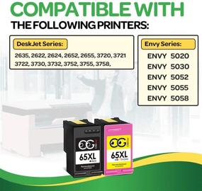 img 3 attached to High-Quality CHINGER Remanufactured Ink Cartridge: Compatible with 🖨️ HP Deskjet 3755/3758/2655 and More (1 Black, 1 Tri-Color)
