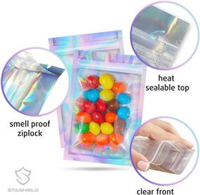 img 3 attached to 🛍️ STASHIELD 100 Pack: Resealable Smell Proof Bags for Party Favors, Crafts, and Food Storage