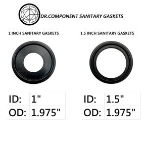 img 1 attached to ✨ Superior Quality DR COMPONENT Sanitary Standard Tri Clamp Gaskets for High-Performance Applications