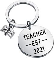 🎓 2021 teacher graduation keychain: perfect gift for new and future teachers logo