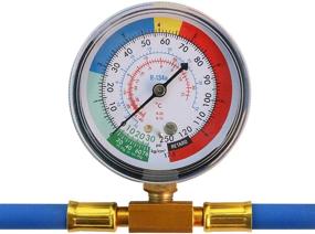 img 2 attached to 🚗 BELEY Automotive A/C Refrigerant/Freon Can Tap Charging Hose Kit with Pressure Gauge for Home & Car Air Conditioning - R134A R22 R12 Compatible