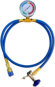 img 3 attached to 🚗 BELEY Automotive A/C Refrigerant/Freon Can Tap Charging Hose Kit with Pressure Gauge for Home & Car Air Conditioning - R134A R22 R12 Compatible