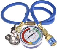 🚗 beley automotive a/c refrigerant/freon can tap charging hose kit with pressure gauge for home & car air conditioning - r134a r22 r12 compatible logo