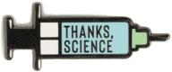 dissent pins science vaccine syringe logo