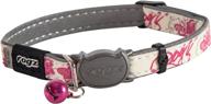 🦋 rogz cb09-k glow in the dark reflective cat collar- adjustable pink butterfly design with breakaway clip and bell logo