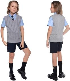 img 2 attached to Boys' Benito Benita Uniform V Neck Sweater - Sweaters in Boys' Clothing