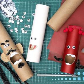 img 3 attached to 📦 Bountiful Bundle: 24-Pack of Brown Cardboard Tubes for DIY Crafts - Comes in 3 Sizes!