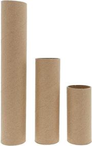 img 1 attached to 📦 Bountiful Bundle: 24-Pack of Brown Cardboard Tubes for DIY Crafts - Comes in 3 Sizes!