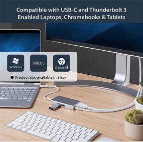img 2 attached to 🔌 StarTech.com USB-C Multiport Adapter - Portable White Travel Docking Station with 4K HDMI, 60W Power Delivery Pass-Through, GbE, 2pt USB-A 3.0 Hub - Mini USB Type-C Dock for Laptop