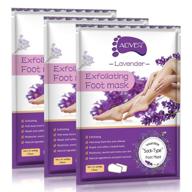 ✨ lavender foot peel mask: exfoliating feet peeling treatment, removes dead skin & calluses for baby soft skin - pack of 3 logo