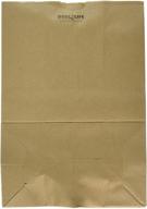 🛍️ durable heavy duty kraft brown paper barrel sack bag, 57 lb basis weight, 12 x 7 x 17, pack of 100 logo