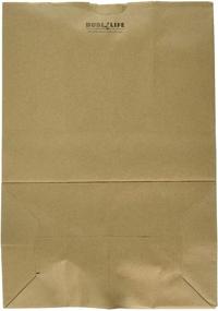 img 1 attached to 🛍️ Durable Heavy Duty Kraft Brown Paper Barrel Sack Bag, 57 lb Basis Weight, 12 x 7 x 17, Pack of 100