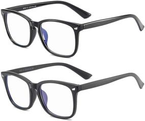 img 3 attached to 👓 Maxjuli 2 Pack Очки для блокировки синего света: Ультимативная защита для глаз для женщин и мужчин - идеальны для чтения на компьютере, игр, ТВ и телефонов (Модель 6001)