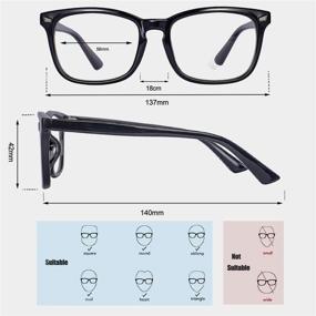 img 2 attached to 👓 Maxjuli 2 Pack Очки для блокировки синего света: Ультимативная защита для глаз для женщин и мужчин - идеальны для чтения на компьютере, игр, ТВ и телефонов (Модель 6001)