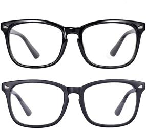 img 4 attached to 👓 Maxjuli 2 Pack Очки для блокировки синего света: Ультимативная защита для глаз для женщин и мужчин - идеальны для чтения на компьютере, игр, ТВ и телефонов (Модель 6001)