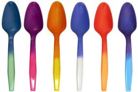 img 4 attached to Color Changing Reusable Mood Spoons: Set of 24, Assorted Colors. BPA Free, Reacts to Cold Food, Perfect for Ice Cream - MADE IN USA