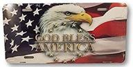 🦅 proudly display your patriotism with our god bless america eagle and flag novelty vanity license plate! logo