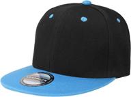 🧢 flat bill adjustable size classic snapback hat cap - solid color, hip hop style, blank design logo