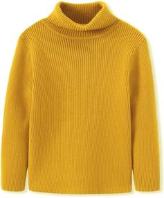 img 3 attached to Boyoo Turtleneck Knitted Sweater Pullover Boys' Clothing for Sweaters