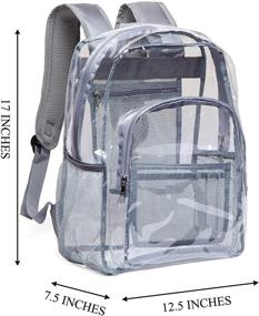 img 3 attached to 🎒 Transparent Reinforced Workplace Backpack - Vorspack Casual Daypacks