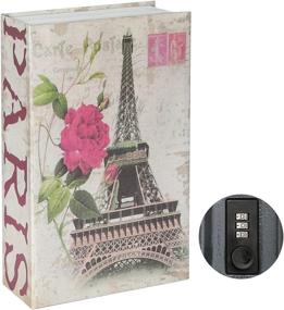 img 4 attached to 🔒 Jssmst Diversion Book Safe with Combination Lock, Secret Hidden Safe Lock Box for Home Office Money Storage, High Capacity, 9.5 x 6.2 x 2.2 inch, SMBS019 Eiffel Tower