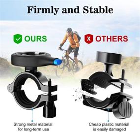 img 1 attached to Bike Phone Mount with Quick Lock Metal, Handlebar Cell Phone Holder for Bicycle & Motorcycle, iPhone 11 Waterproof Case - Black