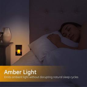 img 1 attached to 🔌 Energy Efficient Plug-In GE LED CandleLite Night Light with Dusk-to-Dawn Sensor, Auto On/Off, Realistic Flickering Effect, Warm Amber Light, Decorative Oil-Rubbed Bronze Finish, Guide Light - 11258