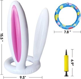 img 2 attached to 🐰 Hiwu 2 Pack Easter Inflatable Bunny Ring Toss Game: Perfect Party Favor for Kids and Teens, Ideal for Indoor and Outdoor Easter Celebrations and Supplies